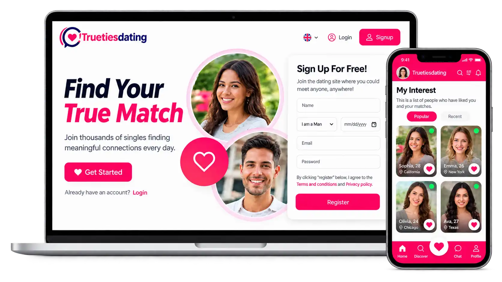 TrueTiesDating App Demo
