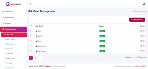 Profile Settings